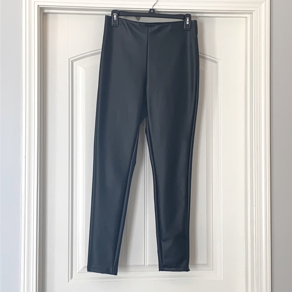 Faux leather pants.